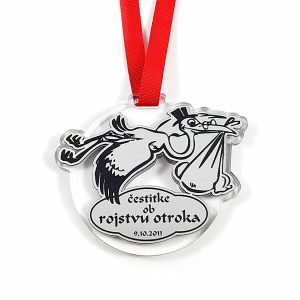 Medalja štorklja ob rojstvu otroka