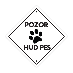 pozor hud pes tablica za pse