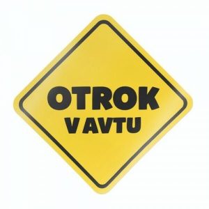 nalepka za avto z napisom po želji v dveh velikostih ali kot magnetna nalepka