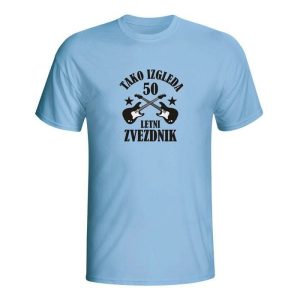 Tako izgleda 50. letni zvezdnik, majica z lastnim napisom